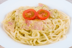 Паста Карбонара с ветчиной - итальянская кухня